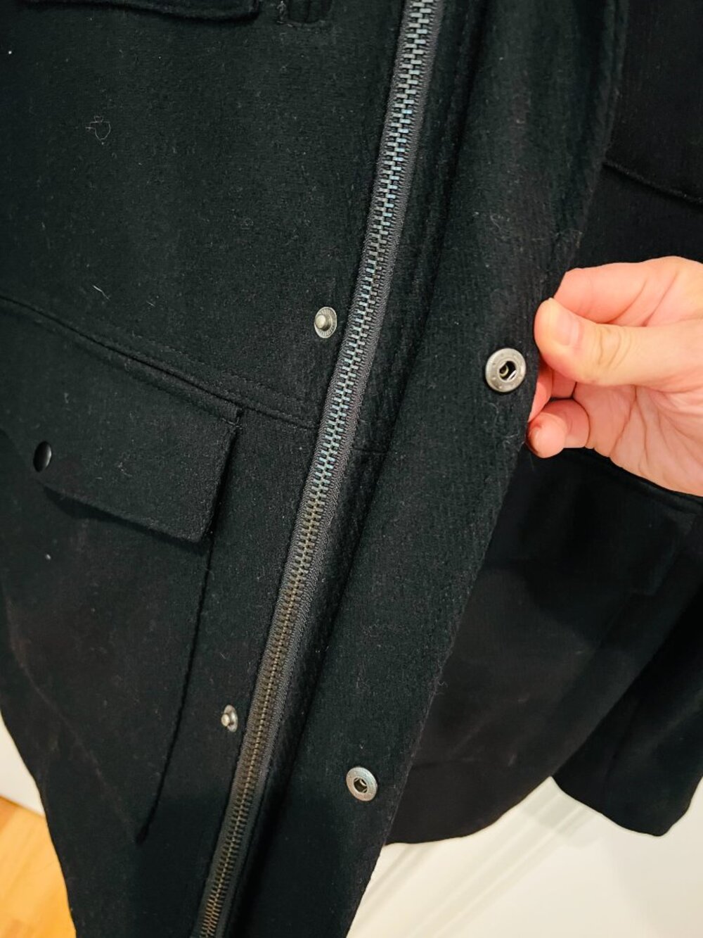 Kenneth Cole New York Black Men’s Coat with zipper and snap buttons Size XXL - Picture 8 of 16